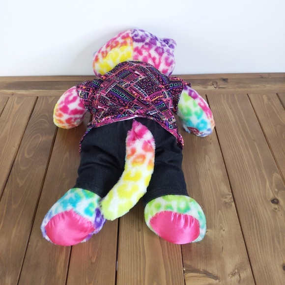 Build a Bear Workshop Colourful Rainbow Leopard Plush Stuffed Animal - Picture 6 of 10